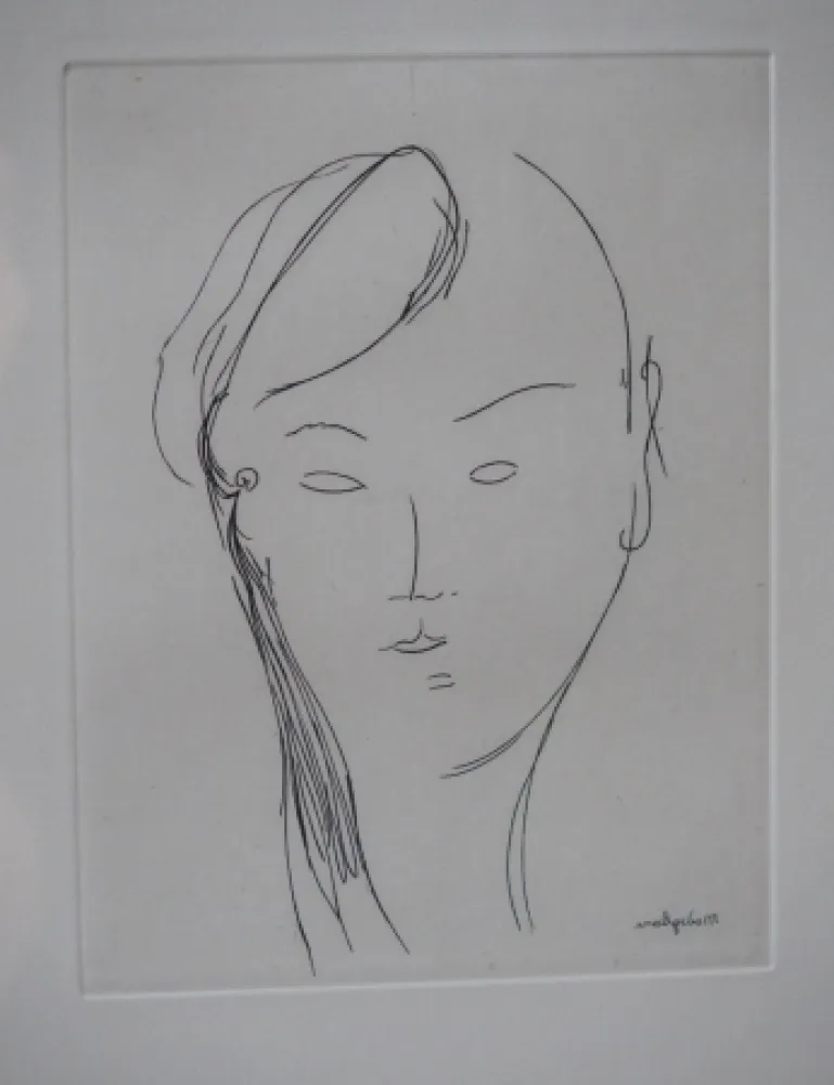 Gravura Modigliani - Visage de femme (1920)