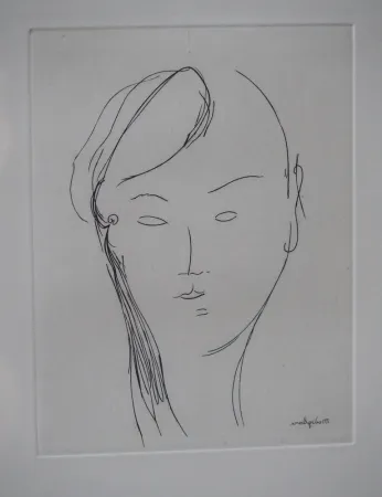 Gravura Modigliani - Visage de femme (1920)