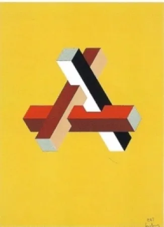 Litografia Molins - Falsaciones del triangulo de Penrose 11