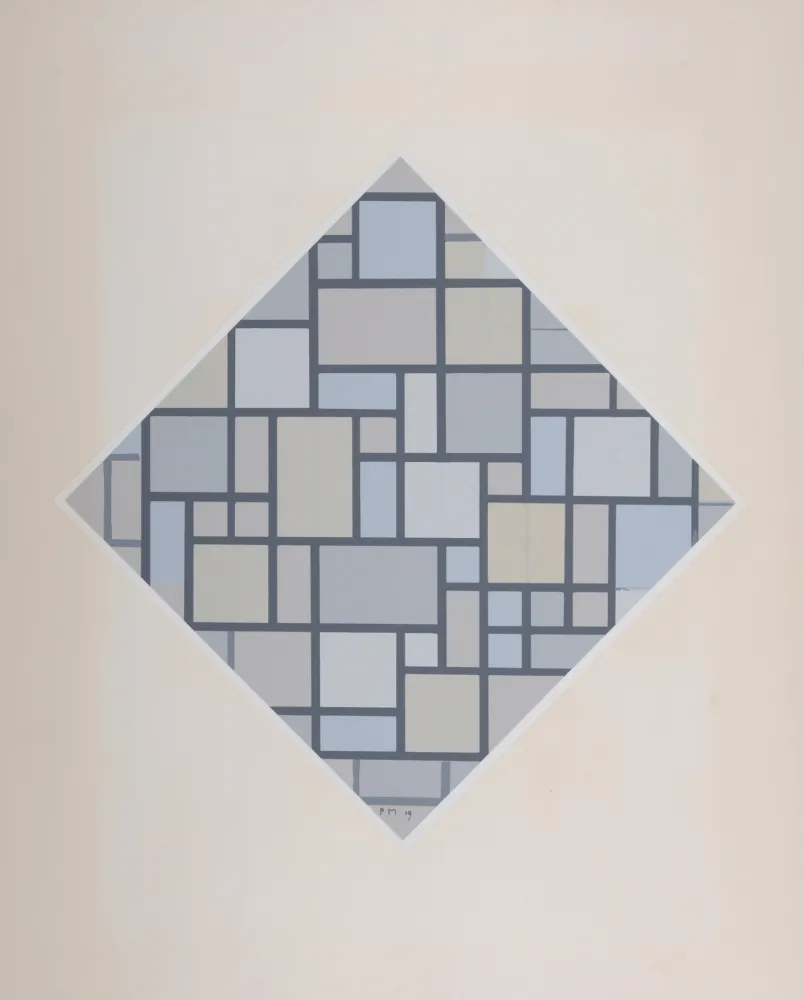 Serigrafia Mondrian - Composition avec plans de couleurs claires, 1919 (1957)