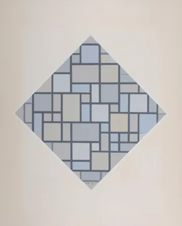 Serigrafia Mondrian - Composition avec plans de couleurs claires, 1919 (1957)