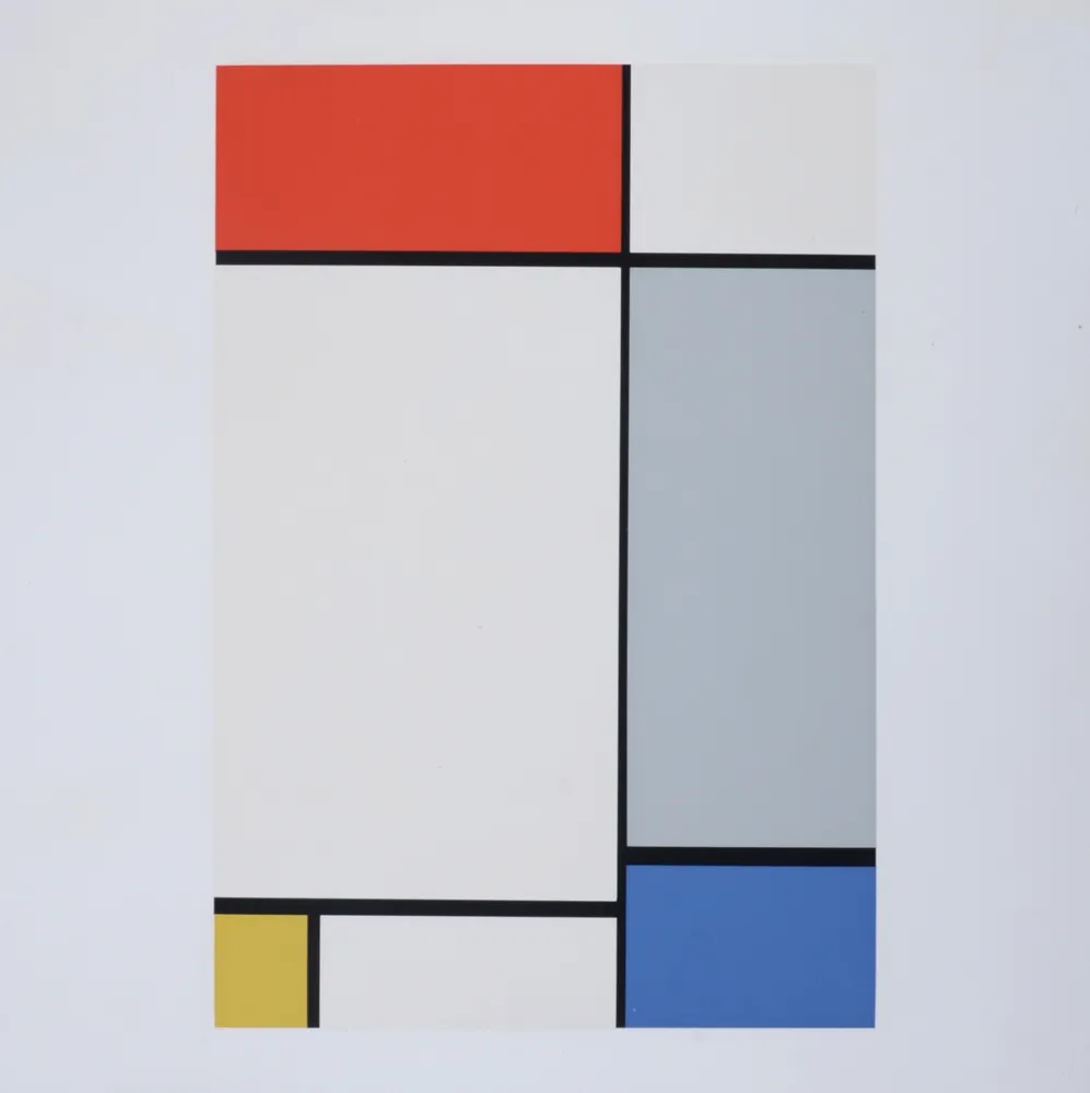 Serigrafia Mondrian - Composition in Red, Yellow, Blue and Gray, 1967