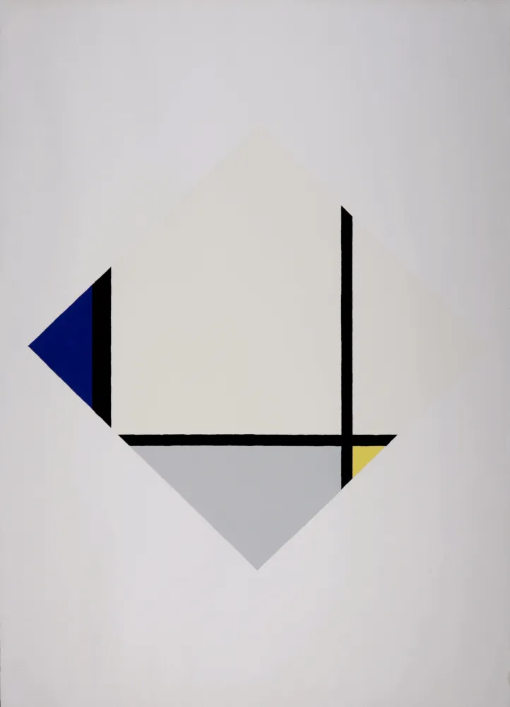 Serigrafia Mondrian - Composition with Blue and Yellow (Composition 1), c. 1960