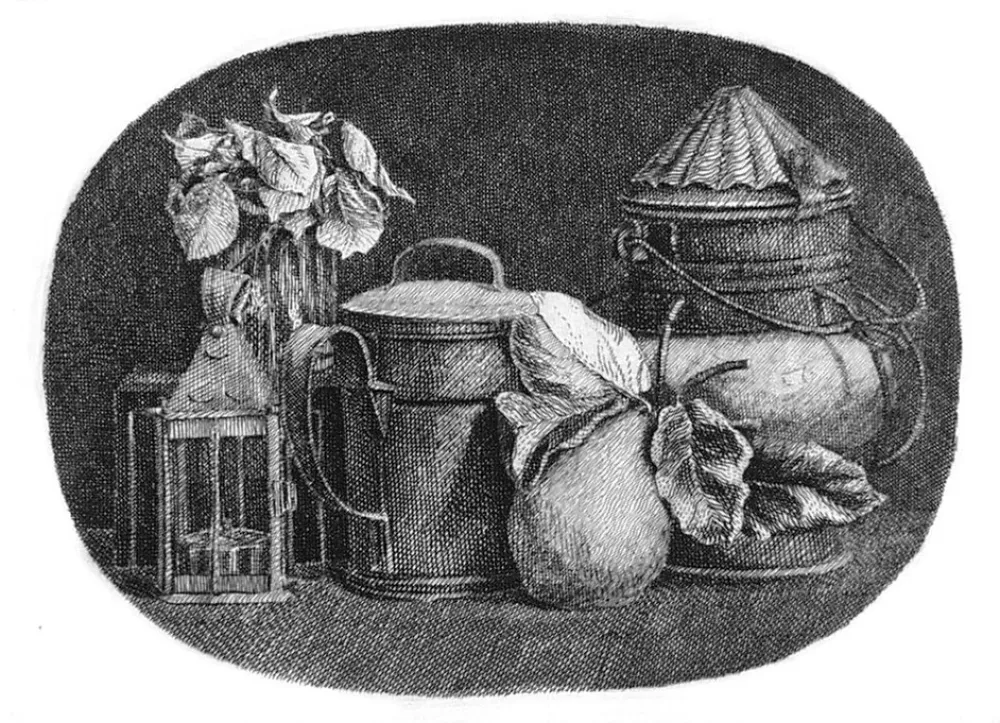 Água-Forte Mongatti - Natura morta