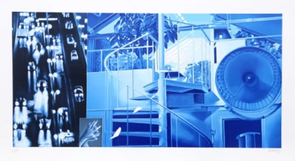 Litografia Monory - Nuit No. 5