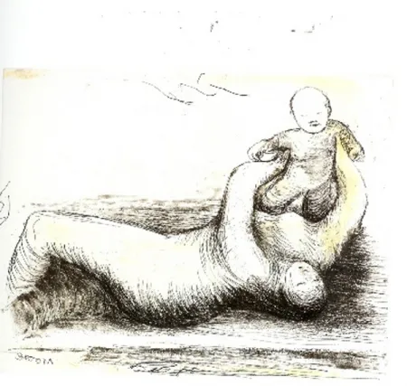 Água-Forte E Água-Tinta Moore - Mothe & Child XII