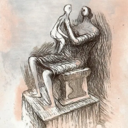 Água-Forte E Água-Tinta Moore - Mothe & Child XX