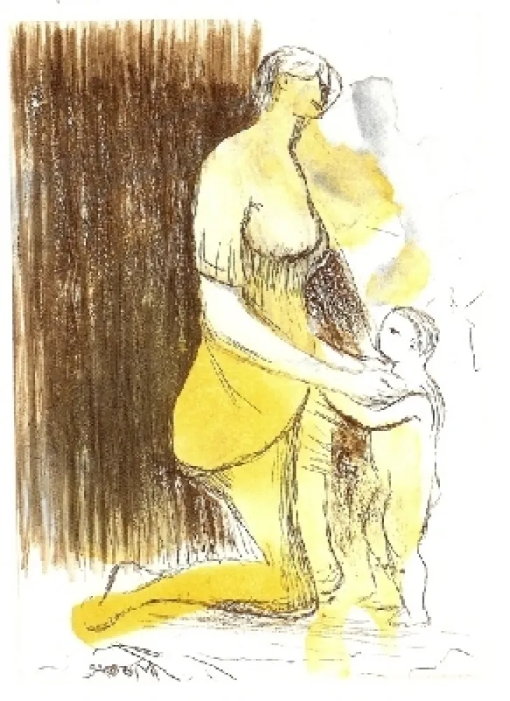 Gravura Moore - MOTHER & CHILD XXVI,1983