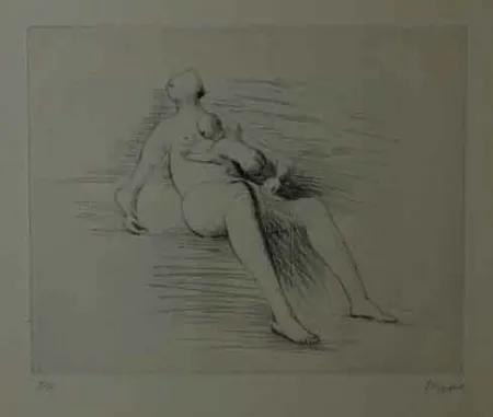 Água-Forte Moore - RECLING MOTHER AND CHILD II