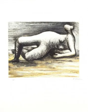 Água-Forte E Água-Tinta Moore - Reclining nude (C. 670)