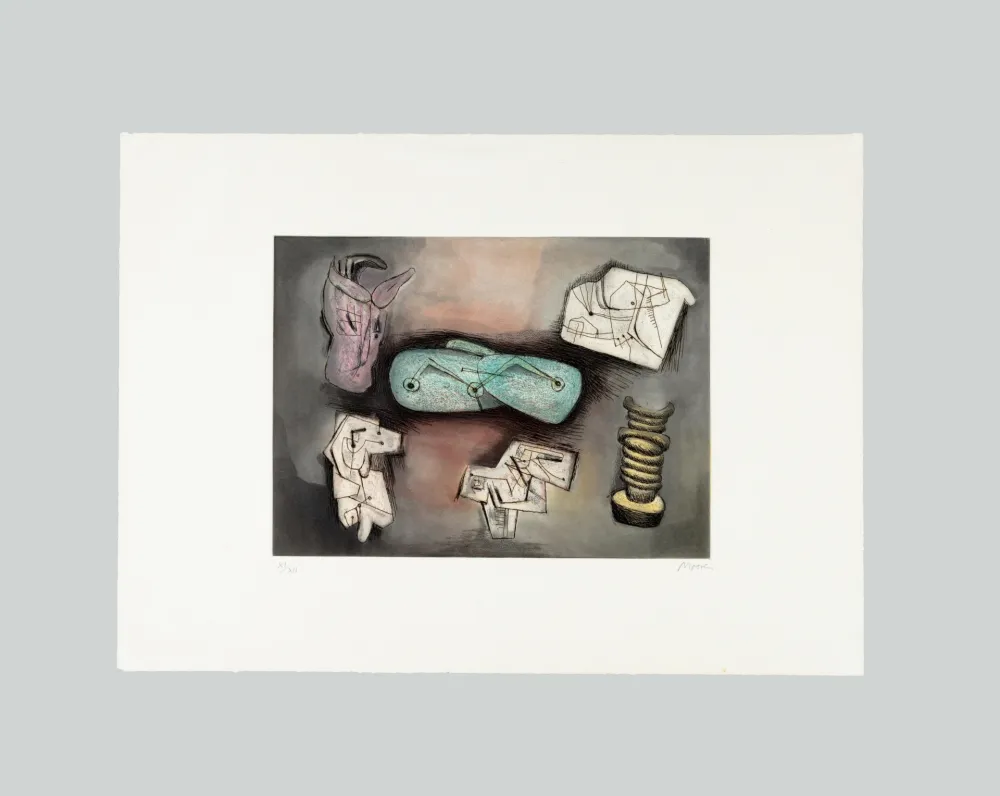 Gravura Moore - Sculptural ideas (tav. 4)