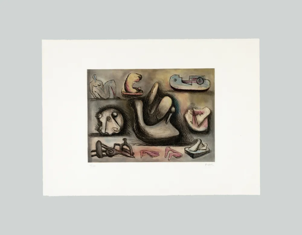 Gravura Moore - Sculptural ideas (tav. 6)
