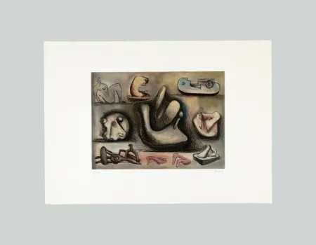 Gravura Moore - Sculptural ideas (tav. 6)
