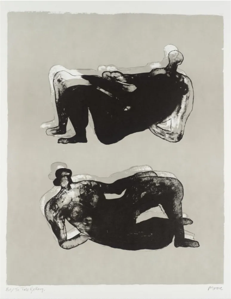 Litografia Moore - Two Reclining Figures
