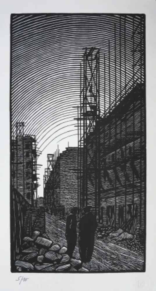 Xilogravura Moreau - Ateliers de Montreuil - Montreuil City / Plant - France 1912