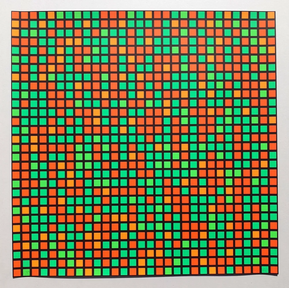 Serigrafia Morellet - Chartres vert orange