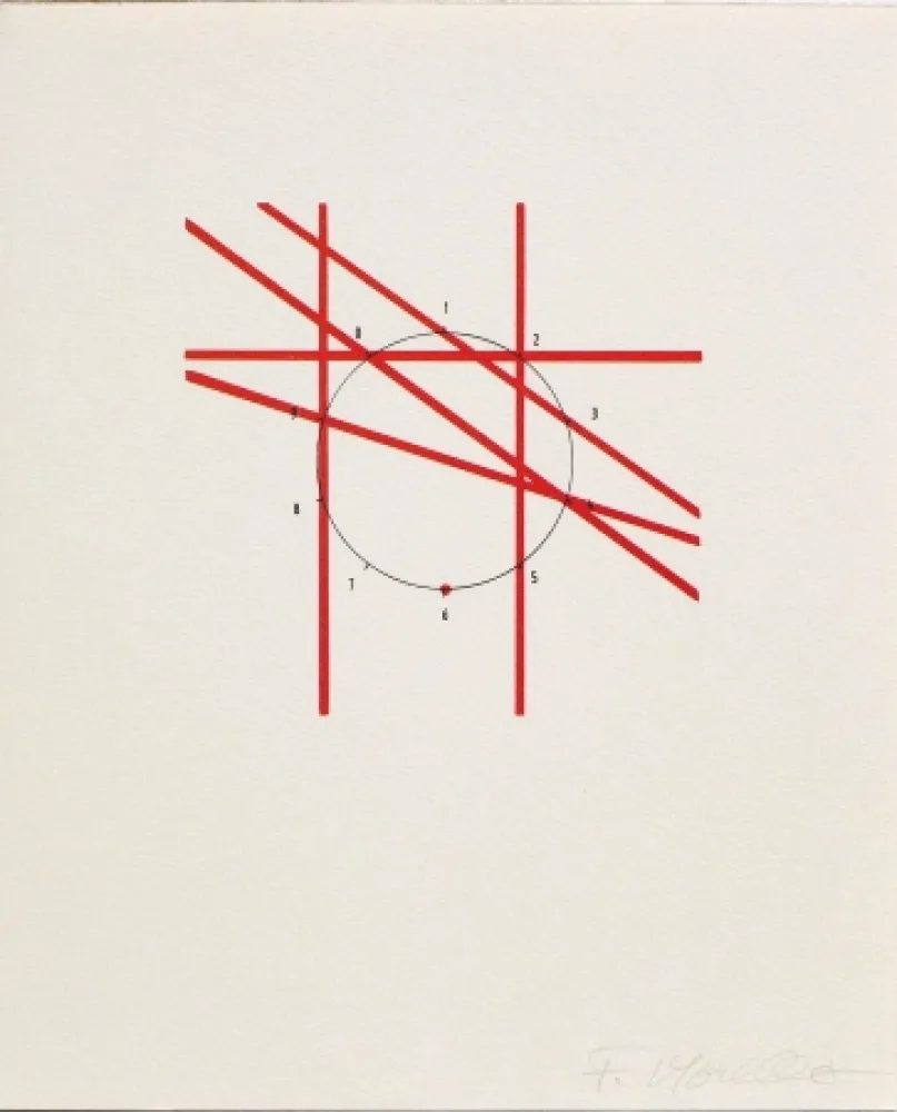 Litografia Morellet - SYSTEMES, HASARD ET TELEPHONE