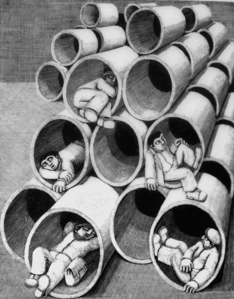 Xilogravura Morena - I tubi