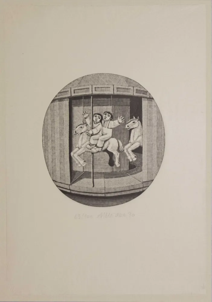 Xilogravura Morena - Il cavallo bianco