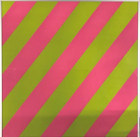 Litografia Mosset - Composition Pink / Green