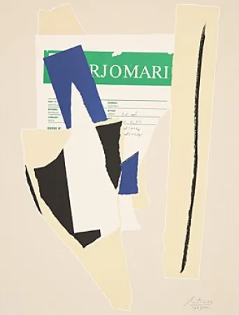 Litografia Motherwell - America - La France Variations IX