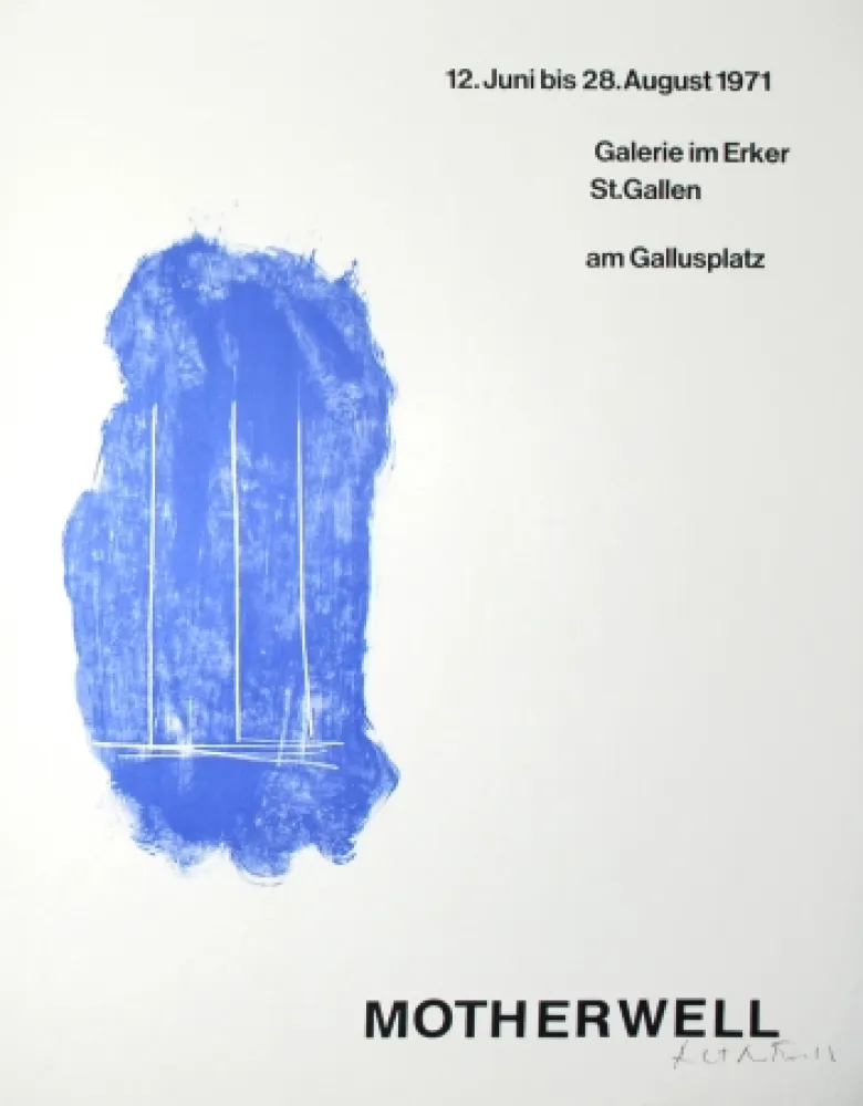 Litografia Motherwell - Lines for St. Gallen