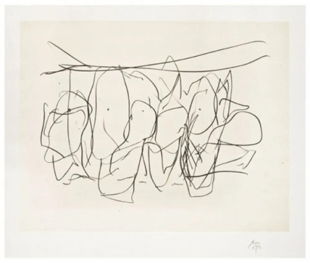 Litografia Motherwell - Mexico City personages no.2