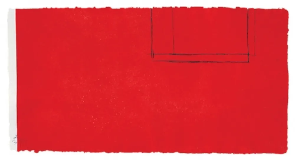 Água-Tinta Motherwell - Red Open With White Line