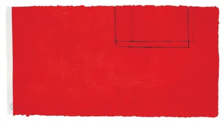 Água-Tinta Motherwell - Red Open With White Line