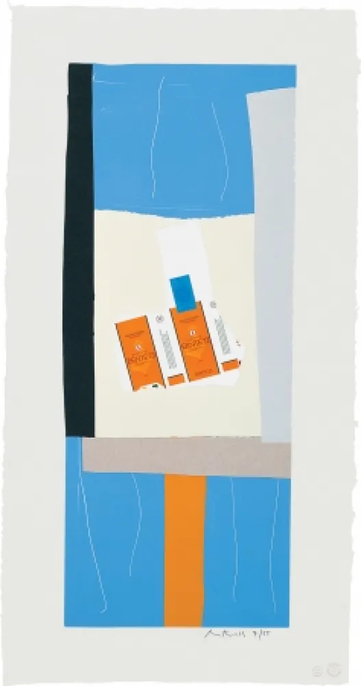 Litografia Motherwell - Summer Light series: Harvest, with Orange Stripe