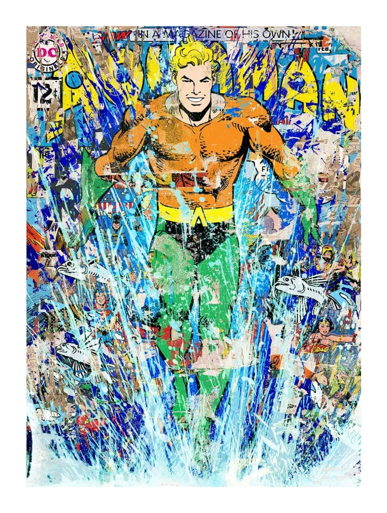 Serigrafia Mr Brainwash - AQUAMAN