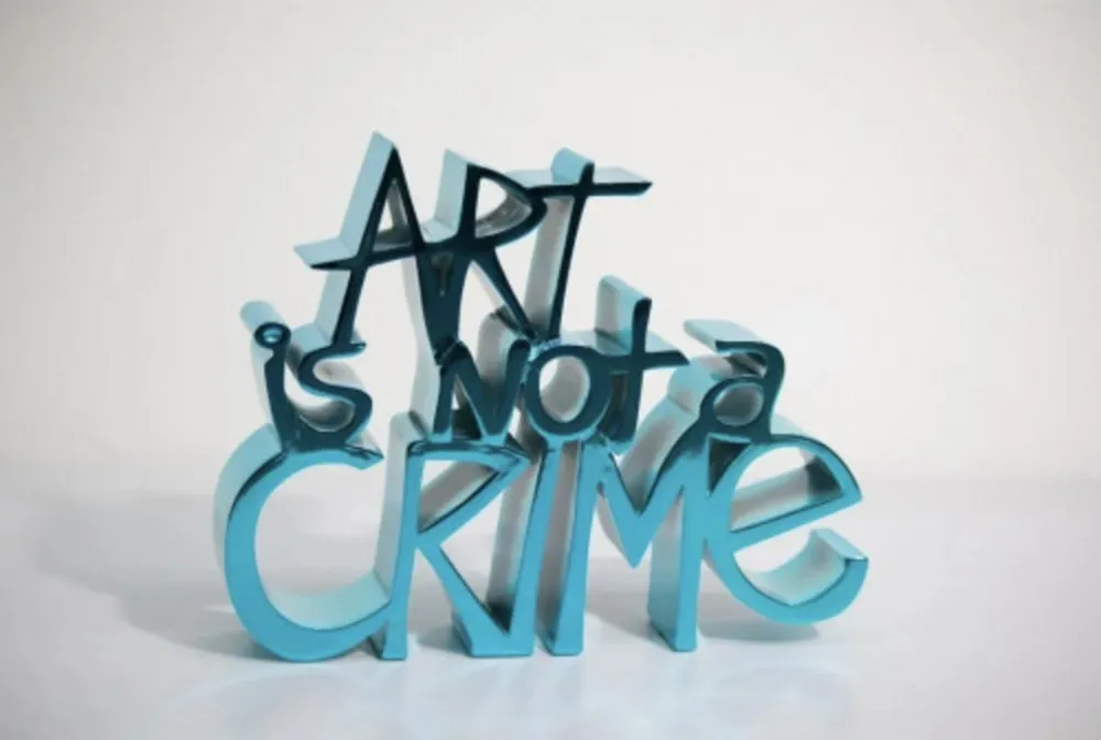 Múltiplo Mr. Brainwash - ART IS NOT A CRIME (Chrome Blue