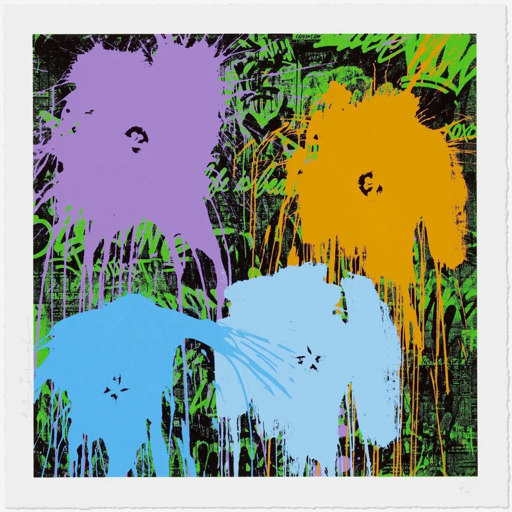 Serigrafia Mr. Brainwash - Flowarh$ (IIA)