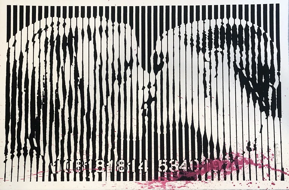 Serigrafia Mr Brainwash - Freedom Kiss (Pink Splash)