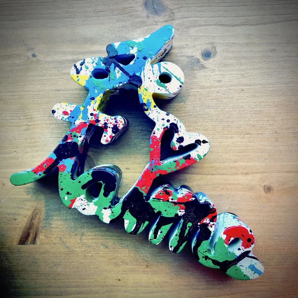 Múltiplo Mr. Brainwash - Je t`aime Splash multicolor sculpture Street Art