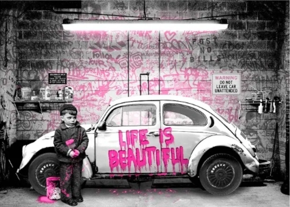 Serigrafia Mr Brainwash - New Paint Job (Pink), 2020