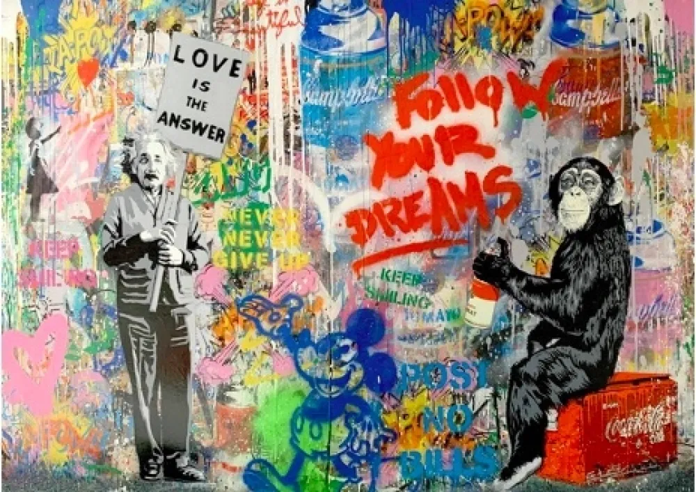 Serigrafia Mr. Brainwash - Pop Wall, 2018