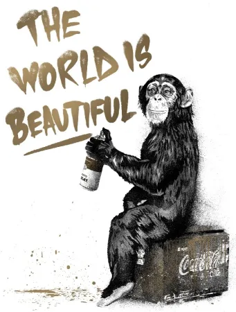 Serigrafia Mr Brainwash - The World Is Beautiful