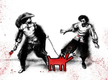 Serigrafia Mr Brainwash - Watch Out! (Large Red)