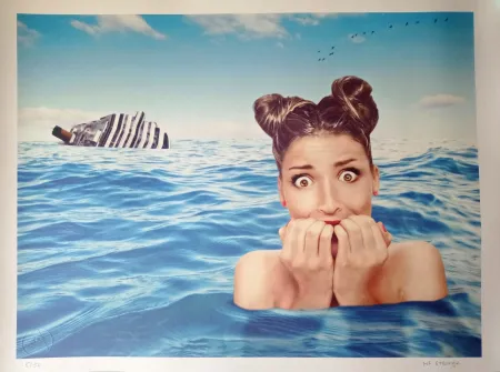 Litografia Mr. - Mr. Strange (Jean-Marie Gitard)  - Shipwreck, Hand-signed lithograph