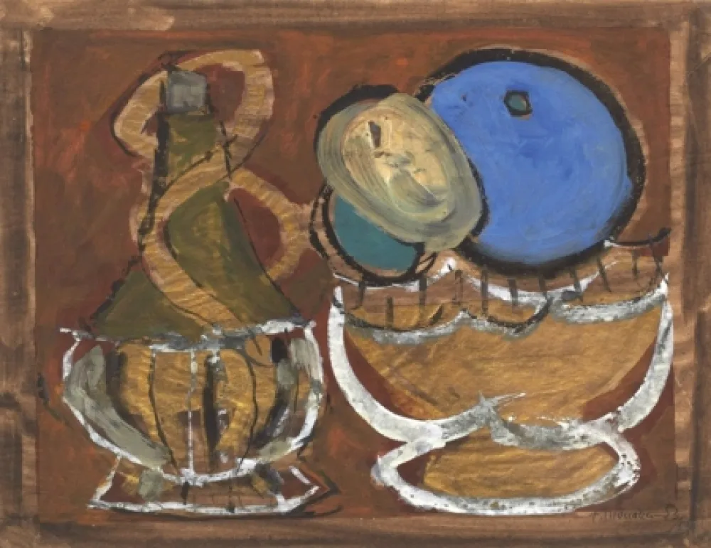 Sem Técnica Mualla - Bouteille et coupe de fruit