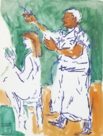 Sem Técnica Mualla - Femme chez le coiffeur