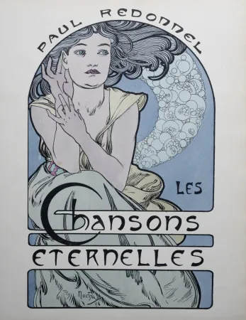 Litografia Mucha - Chansons Eternelles, 1898