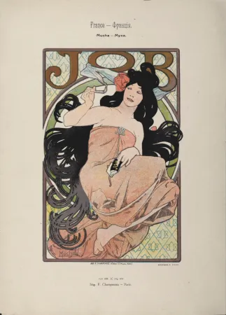 Litografia Mucha - Job, 1897 -  Scarce original lithograph!
