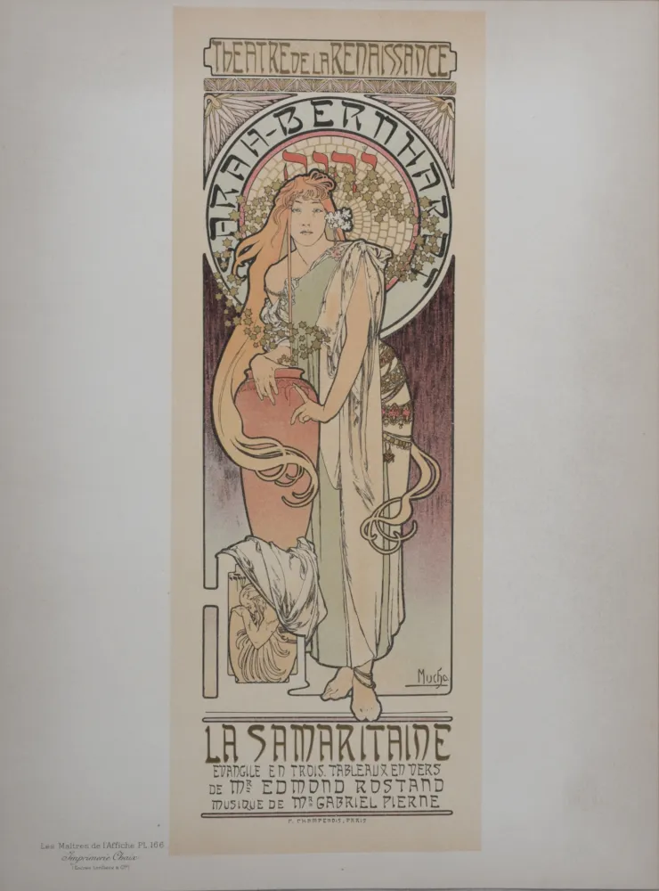 Litografia Mucha - La Samaritaine (Sarah Bernhardt), Les Maitres de L’Affiche, 1899
