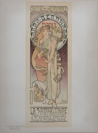 Litografia Mucha - La Samaritaine (Sarah Bernhardt), Les Maitres de L’Affiche, 1899