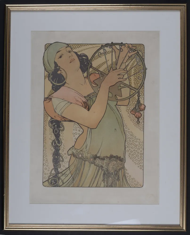 Litografia Mucha - Salome, C. 1897 - Framed