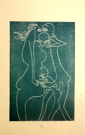 Xilogravura Müller - 13 Fois Elle et Moi