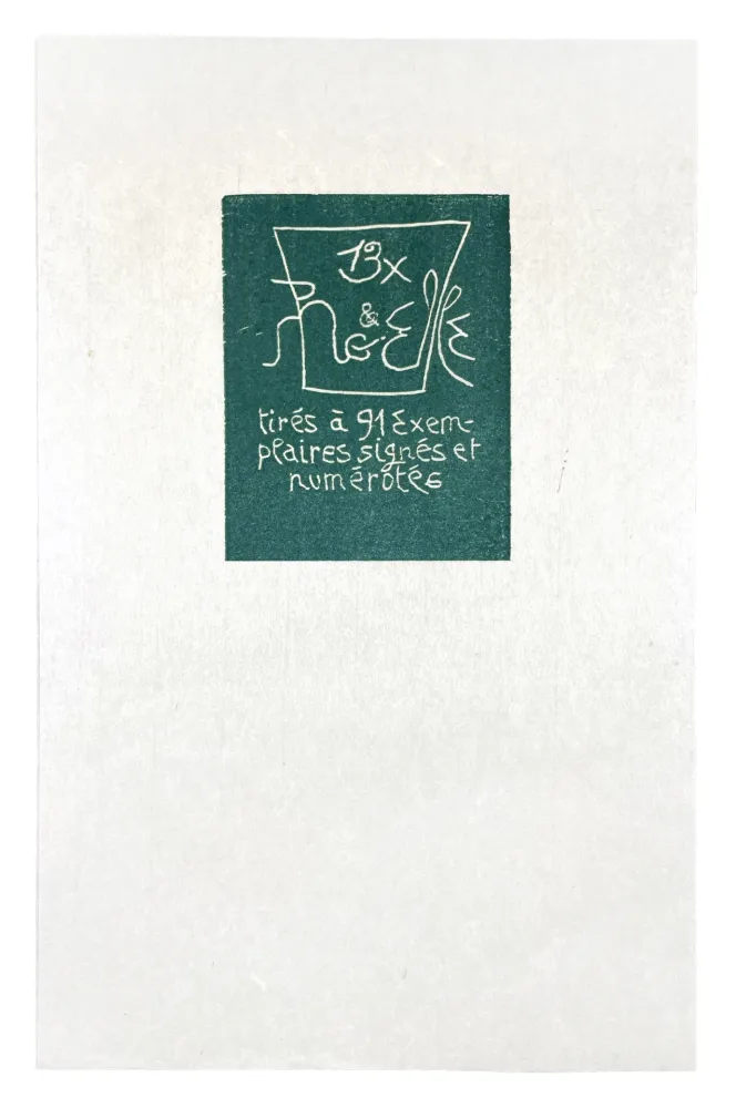 Xilogravura Müller - 13 FOIS ELLE ET MOI - COLOPHON II