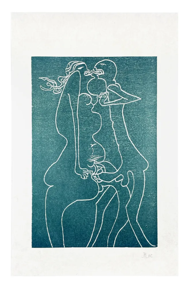 Xilogravura Müller - 13 FOIS ELLE ET MOI - FLAMMES